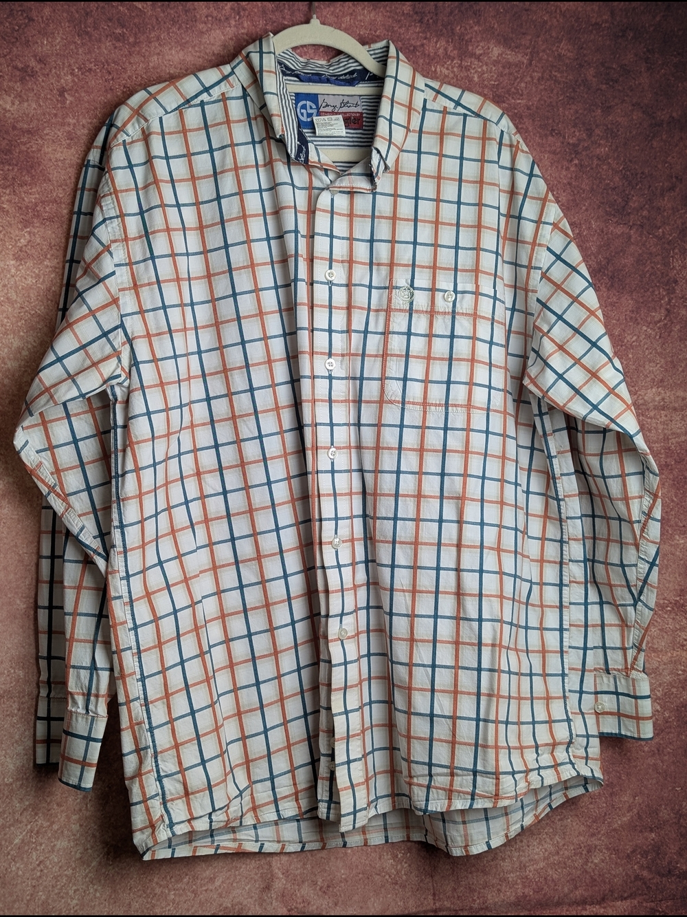Wrangler George Strait Cowboy Cut Plaid Shirt Mens XL Western Button Down